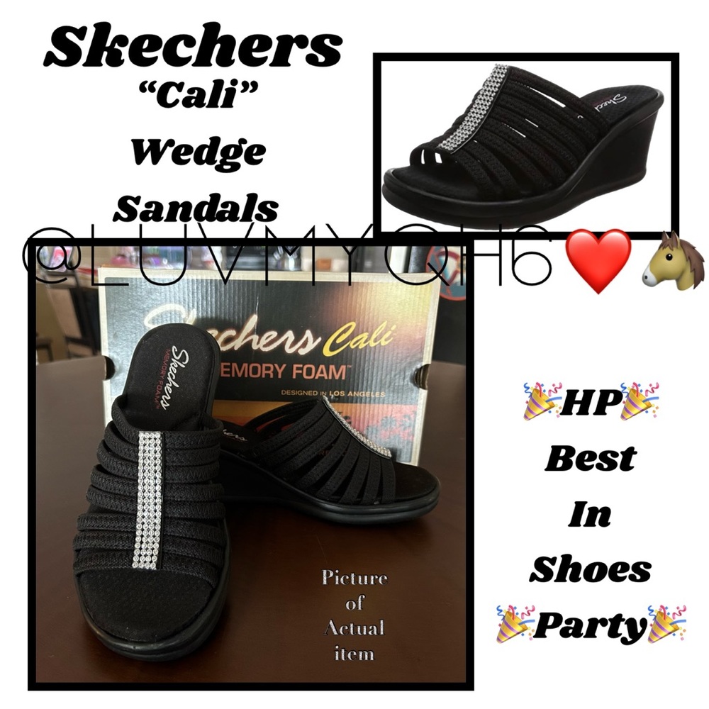 Skechers “Cali” Wedge Sandal 🎉HP🎉